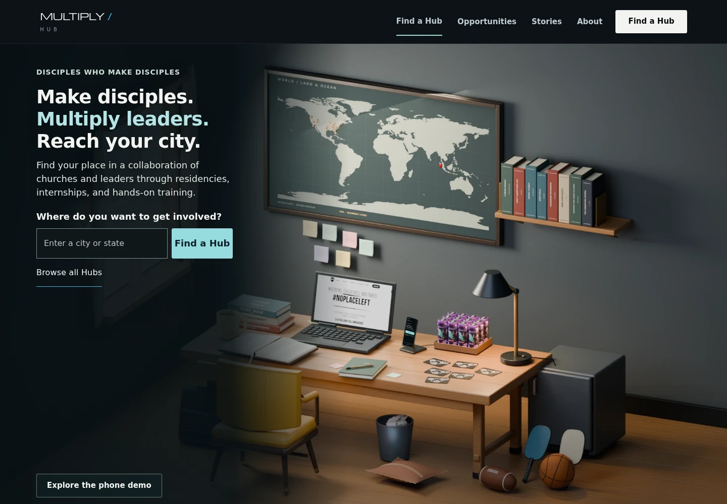 Multiply Hub desktop website capture